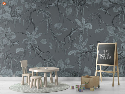 Playful Series | Monkey | Mono Blue