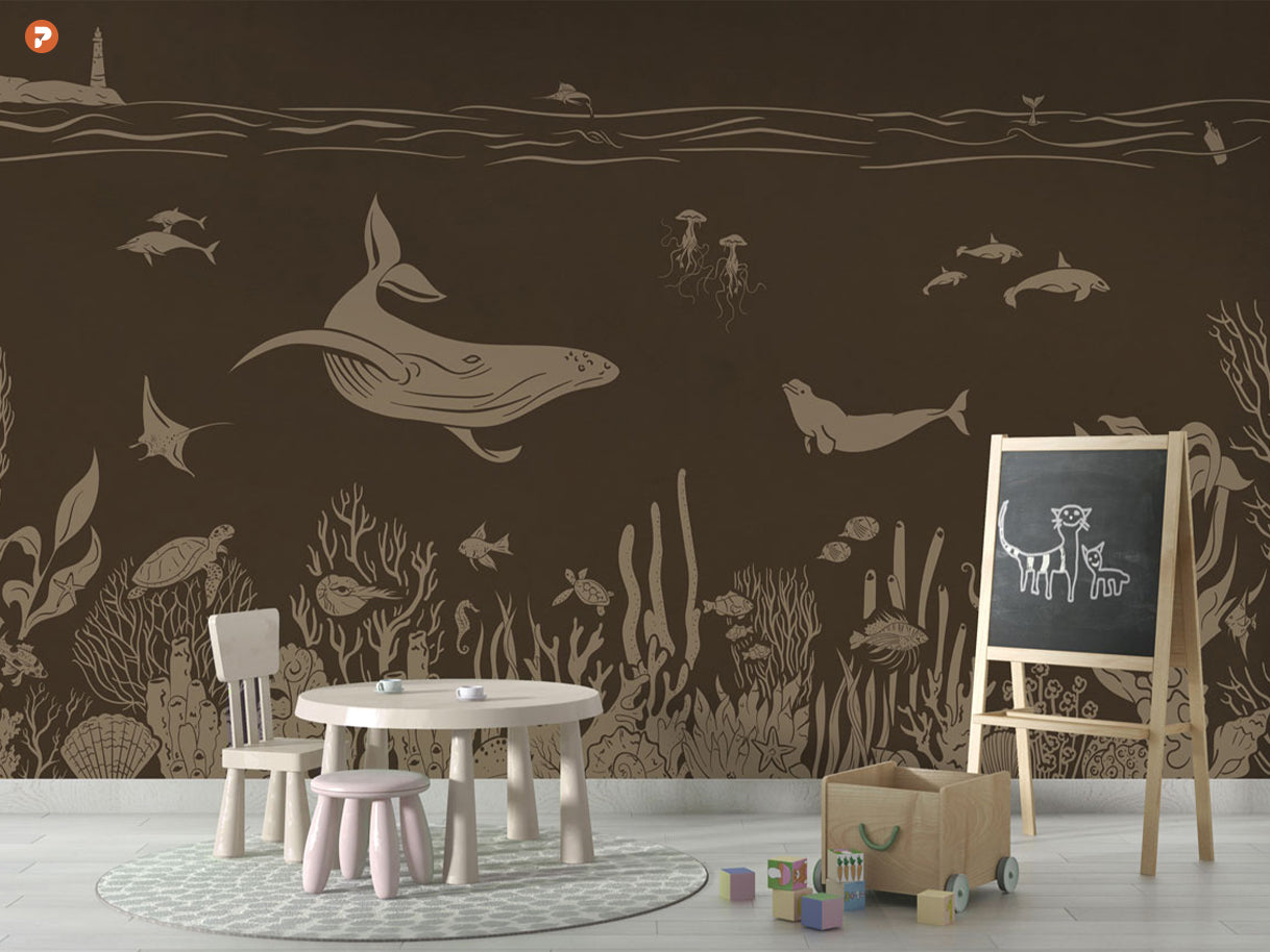 Monochrome Sea | Brown Vintage