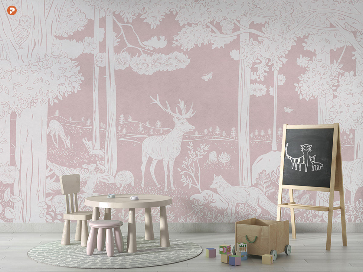 Monochrome Forest | Pink