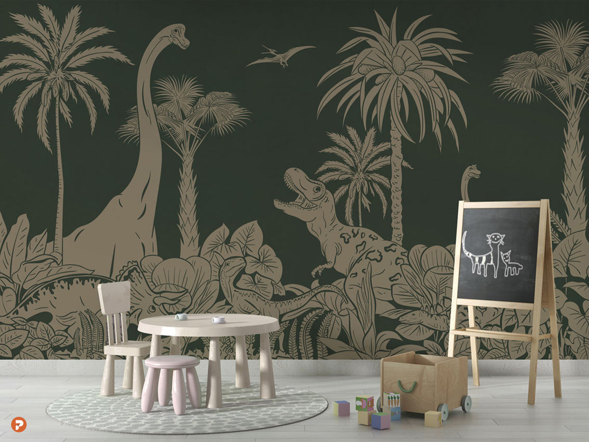 Monochrome Dino | Green Vintage