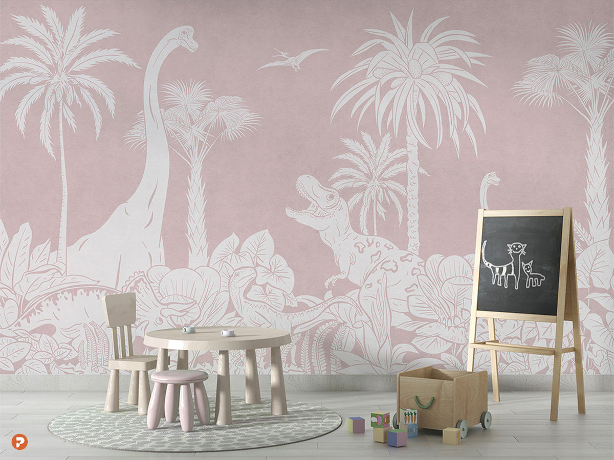 Monochrome Dino | Pink