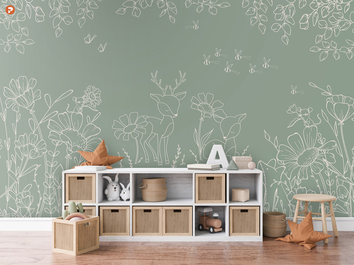 Deer Doodles | Green