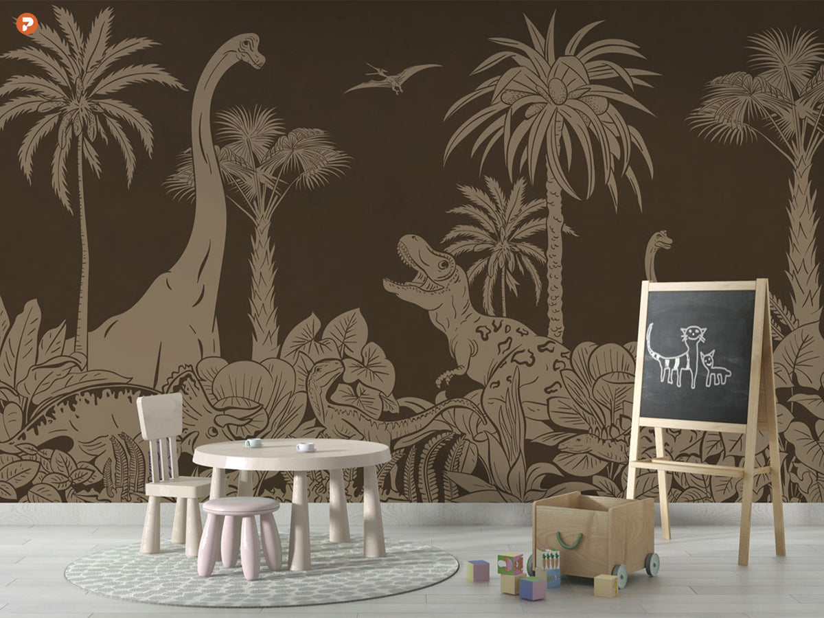 Monochrome Dino | Brown Vintage