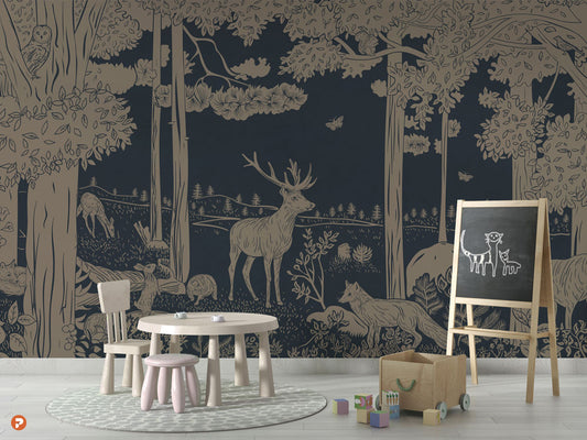 Monochrome Forest | Blue Vintage