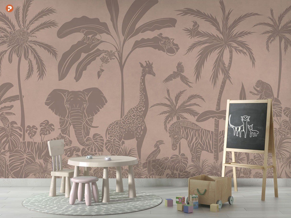 Monochrome Jungle | Pink Vintage