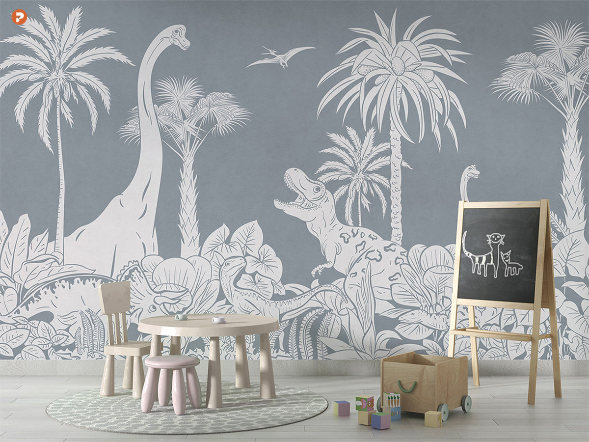 Monochrome Dino | Blue