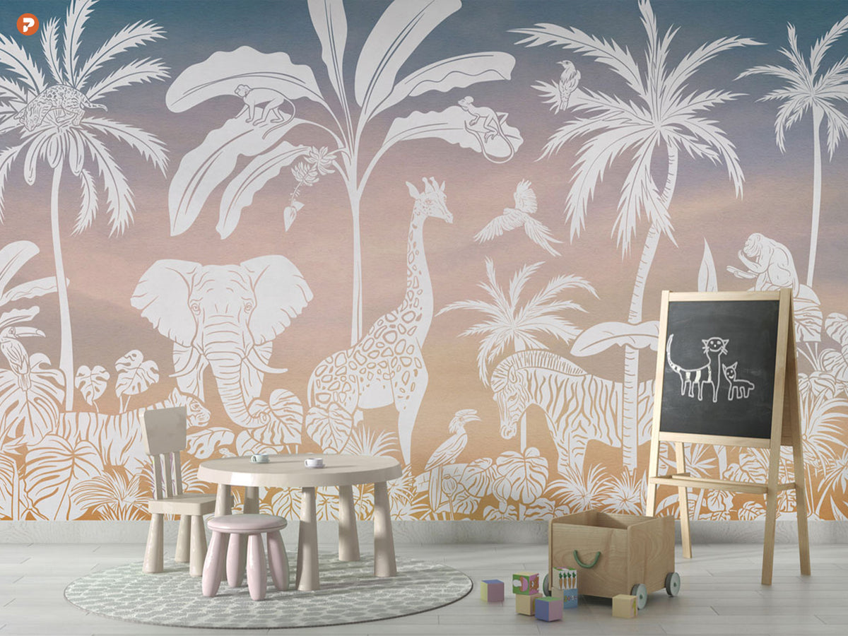 Monochrome Jungle | Pink Sky