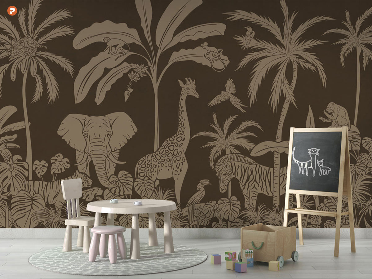 Monochrome Jungle | Brown Vintage