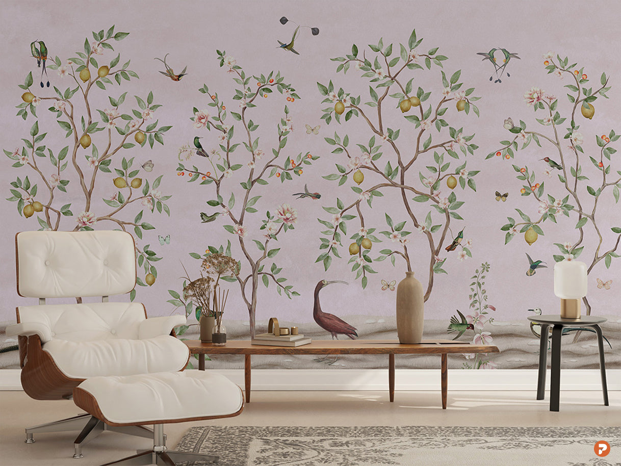 Lemon Tree Chinoiserie | Pink