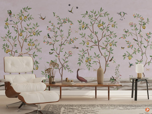 Lemon Tree Chinoiserie | Pink