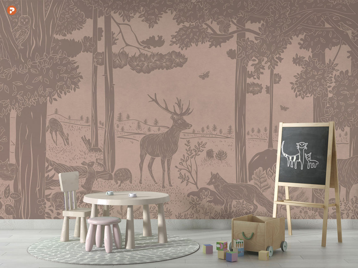 Monochrome Forest | Pink Vintage