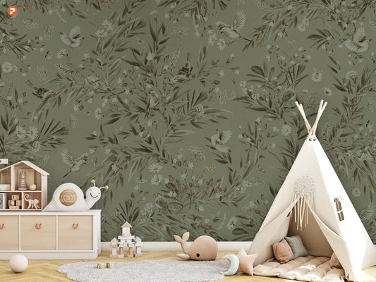 Playful Series | Robins | Mono Green