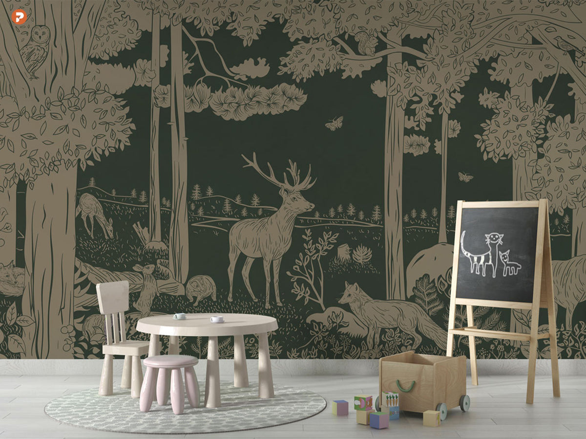 Monochrome Forest | Green Vintage