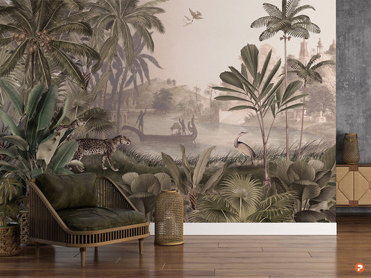 Leopard Landscape | Sepia