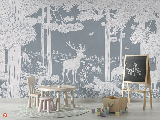 Monochrome Forest | Blue
