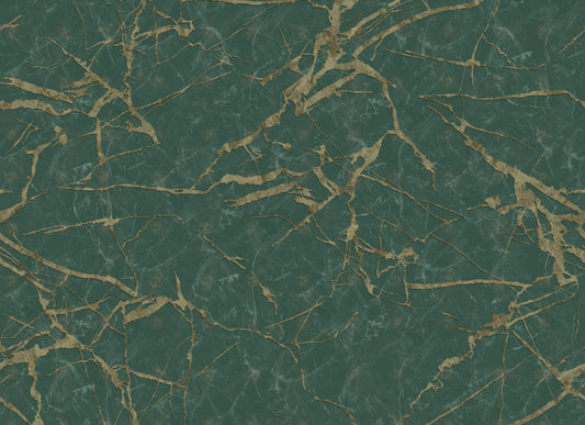 Teal Green Gold Brass Marble Stone