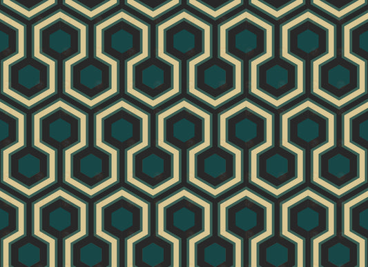 Geometric Pattern Hexagon Teal