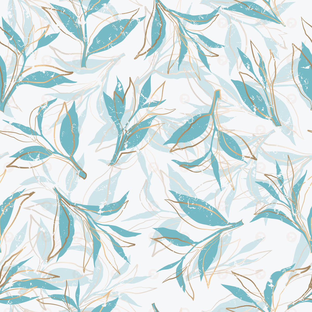 Green Gold Leaves