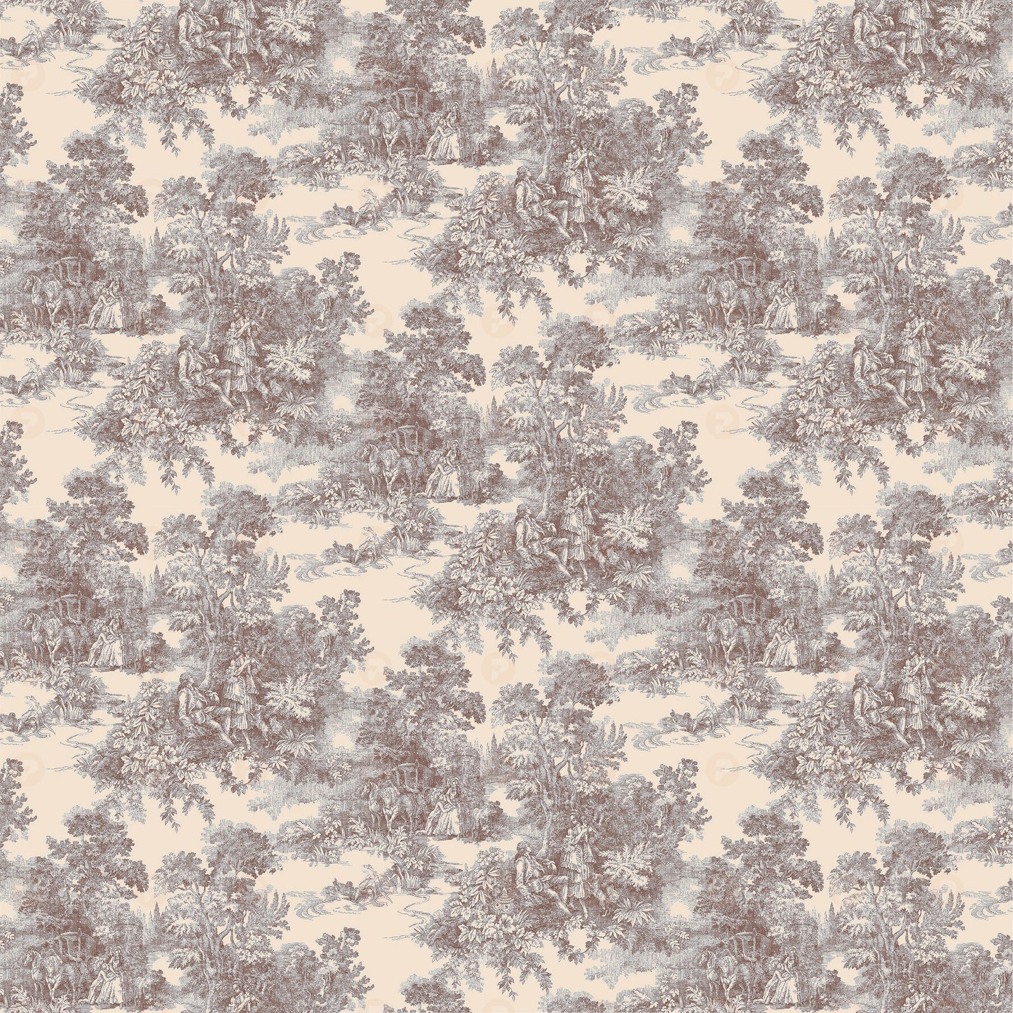 Beige Toile De Jouy