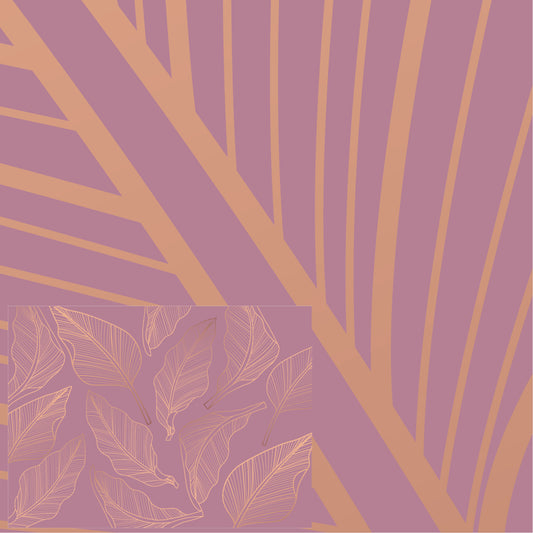 Pink & Gold Leaves Crop Proof