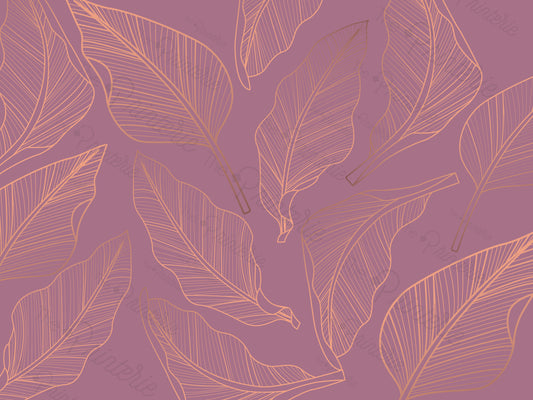 Pink & Gold Leaves