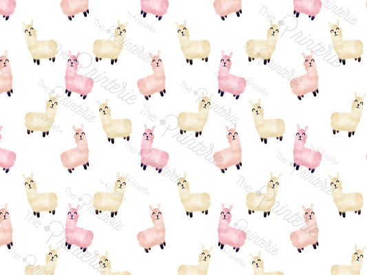 Pink & Yellow Llamas Crop Proof