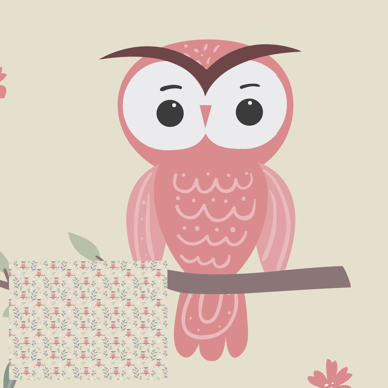 Pink Owl Crop Proof