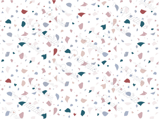 Terrazzo Teal & Blush Crop Proof