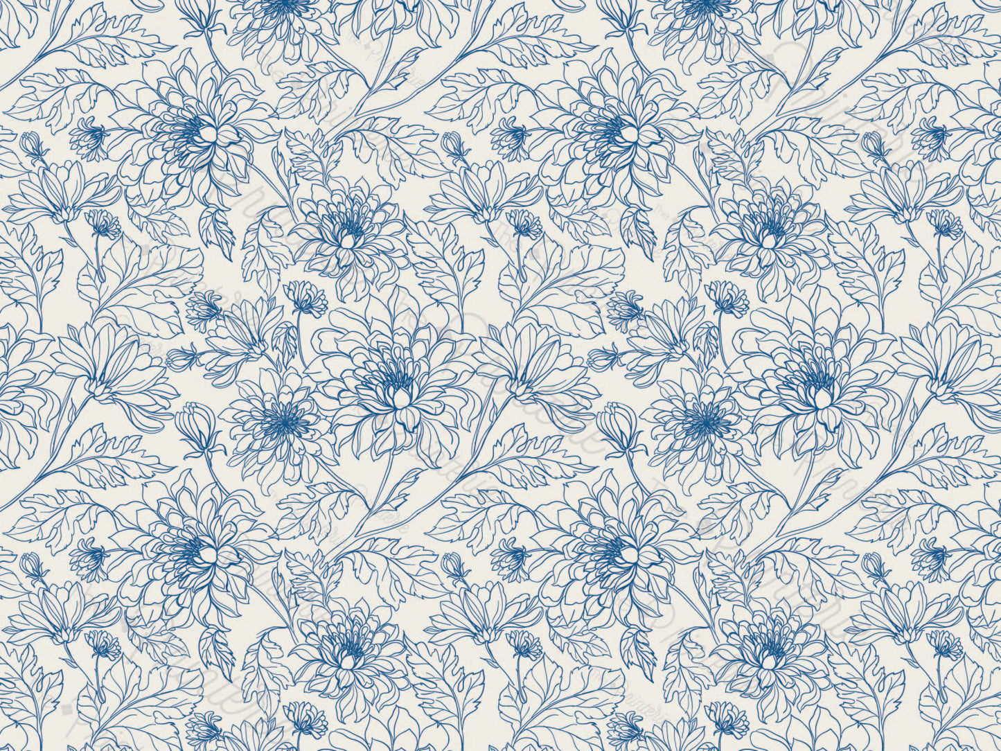 Vintage Blue Floral